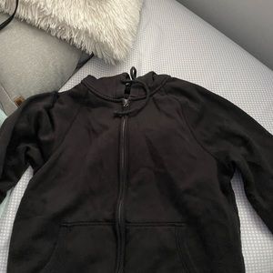 oversized black zip up